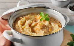 Aardappelpuree met wortelen