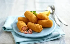 Ambachtelijke grijzegarnaalkroketten