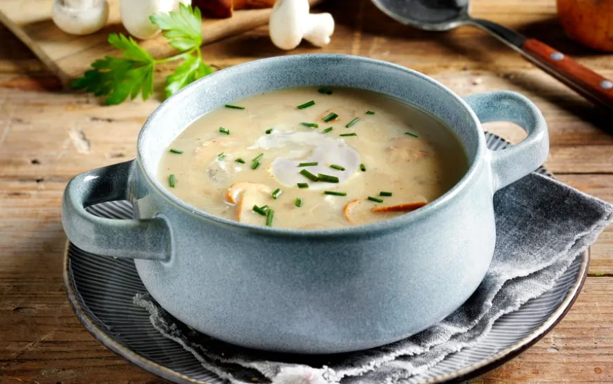 Champignonroomsoep met eekhoorntjesbrood