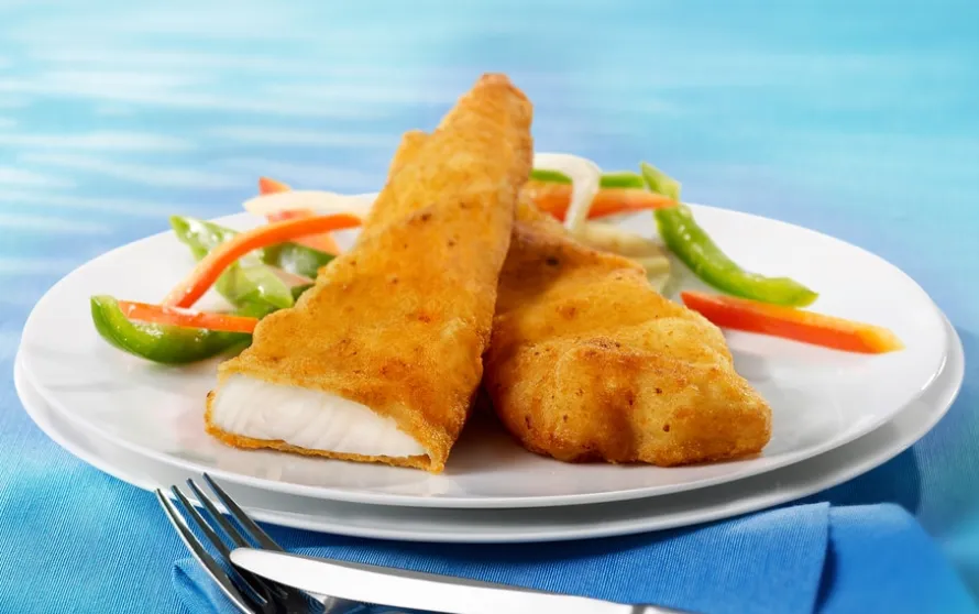 Heekfilets, in fijn deegbeslag