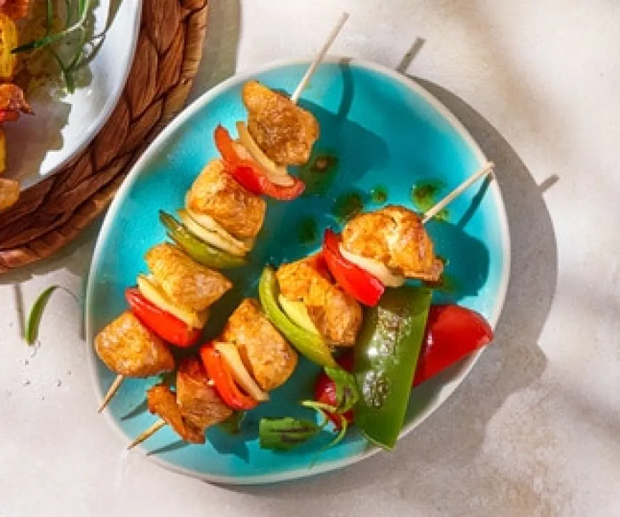 Kalkoenbrochettes, gemarineerd
