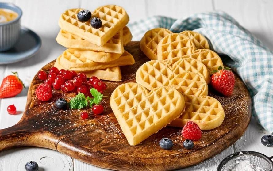 Luchtige hartjeswafels