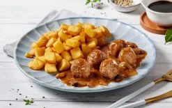 Luikse balletjes met aardappelblokjes