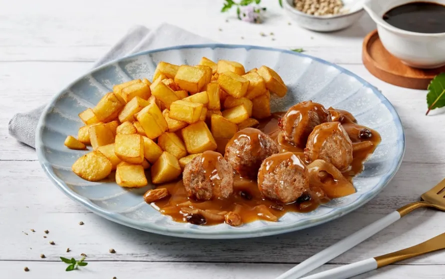 Luikse balletjes met aardappelblokjes