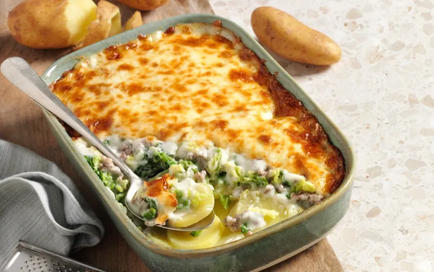 Ovenschotel met savooikool en gehakt