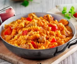 Spirelli met kip en paprika