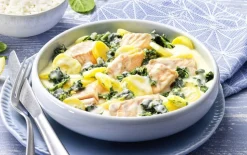 Wilde zalm in citroensaus