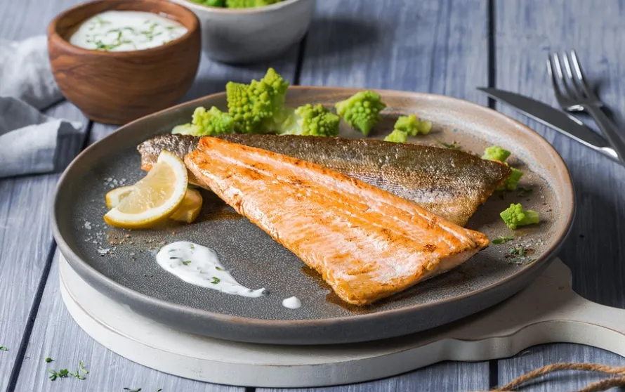 Zalmforelfilets met vel, natuur